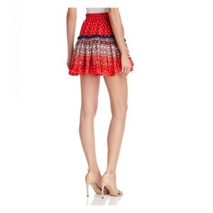 Misa Los Angeles Red and Blue Mini Skirt